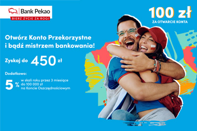 Konto przekorzystne dla młodych w Pekao